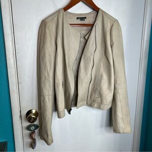 Vince leather biker jacket snake textured soft leather